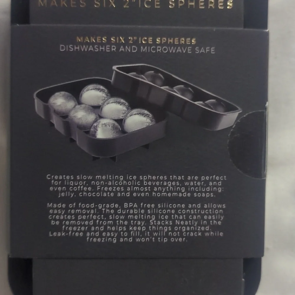 Sphere Ice Molds by Blksmith Silicone x6 spheres